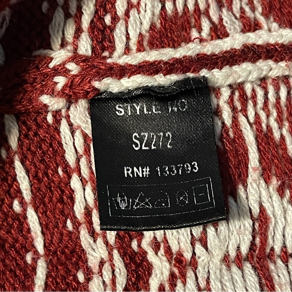 POL Red White Reindeer Fair Isle Sweater Knit Pullover Christmas Winter XL - Picture 4 of 6
